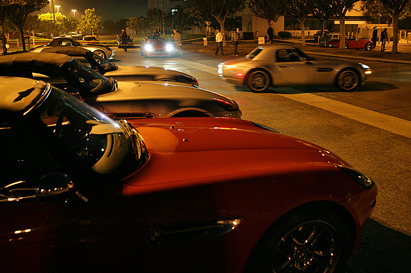 One by one the Z8's arrive, we are the first cars to be fed into the featured marque lot.  Cars & Coffee, Irvine, CA. Jan 08 (photo: Macfly)